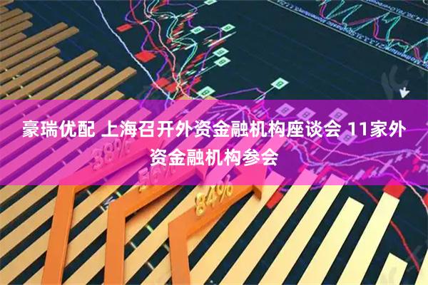 豪瑞优配 上海召开外资金融机构座谈会 11家外资金融机构参会